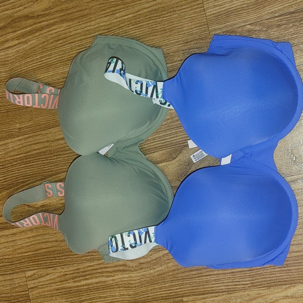 2 Victoria Secrets Bras TShirt Bras 36DDD